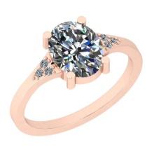 2.04 Ctw SI2/I1 Diamond 14K Rose Gold Vintage Style Engagement Ring