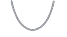 Certified 17.00 Ctw SI2/I1 Diamond 14K White Gold Necklace