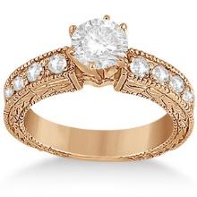 1.70ctw Antique style Style Diamond Engagement Ring Setting 14k Rose Gold