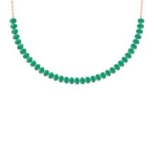48.75 Ctw Emerald 14K Rose Gold Necklace
