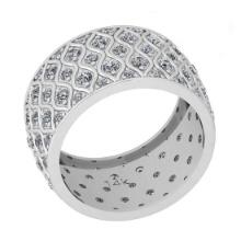 3.17 Ctw Si2/i1 Diamond 14K White Gold Men's Engagement Band Ring