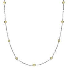 Fancy Yellow Canary Station Necklace 14k White Gold (0.75ct)