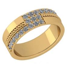 Certified 0.52 Ctw Diamond I1/I2 Engagement 14k Yellow Gold Band Ring