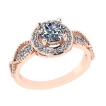 1.90 Ctw SI2/I1 Diamond 14K Rose Gold Engagement Ring