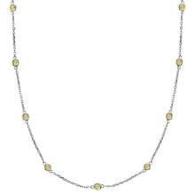 Fancy Yellow Canary Station Necklace 14k White Gold 3.00ctw