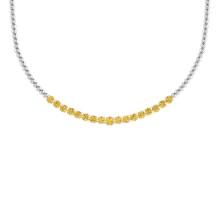 1.98 Ctw i2/i3 Treated Fancy Yellow Diamond 14K White Gold Necklace