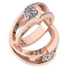 Certified 0.69 Ctw Diamond VS/SI1 Engagement 10K Yellow Gold Ring
