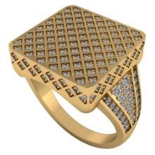 Certified 3.00 CTW Round Diamond 14K Yellow Gold Ring