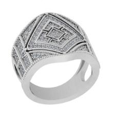 1.00 Ctw SI2/I1 Diamond 14K White Gold Wedding/Anniversary /Engagement Band Ring