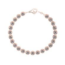 6.00 Ctw SI2/I1 Diamond Ladies Fashion 18K Rose Gold Tennis Bracelet