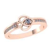 0.16 Ctw SI2/I1 Diamond 14K Rose Gold Eternity Ring