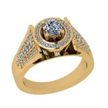 1.25 Ctw SI2/I1Diamond 14K Yellow Gold Engagement Ring