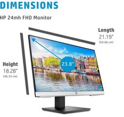HP 24mh FHD Computer Monitor. 23.8-Inch