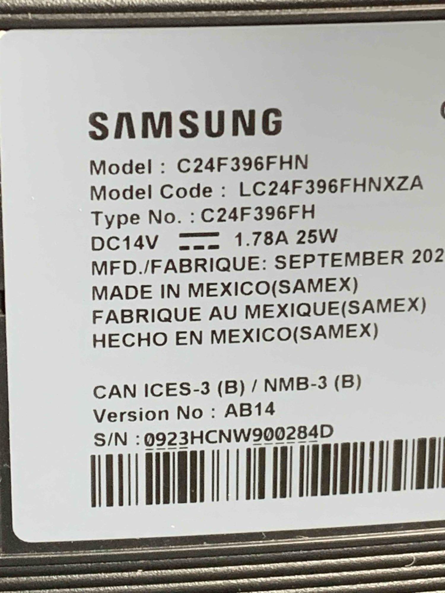 Samsung CF396 27" Full HD (1920x1080)