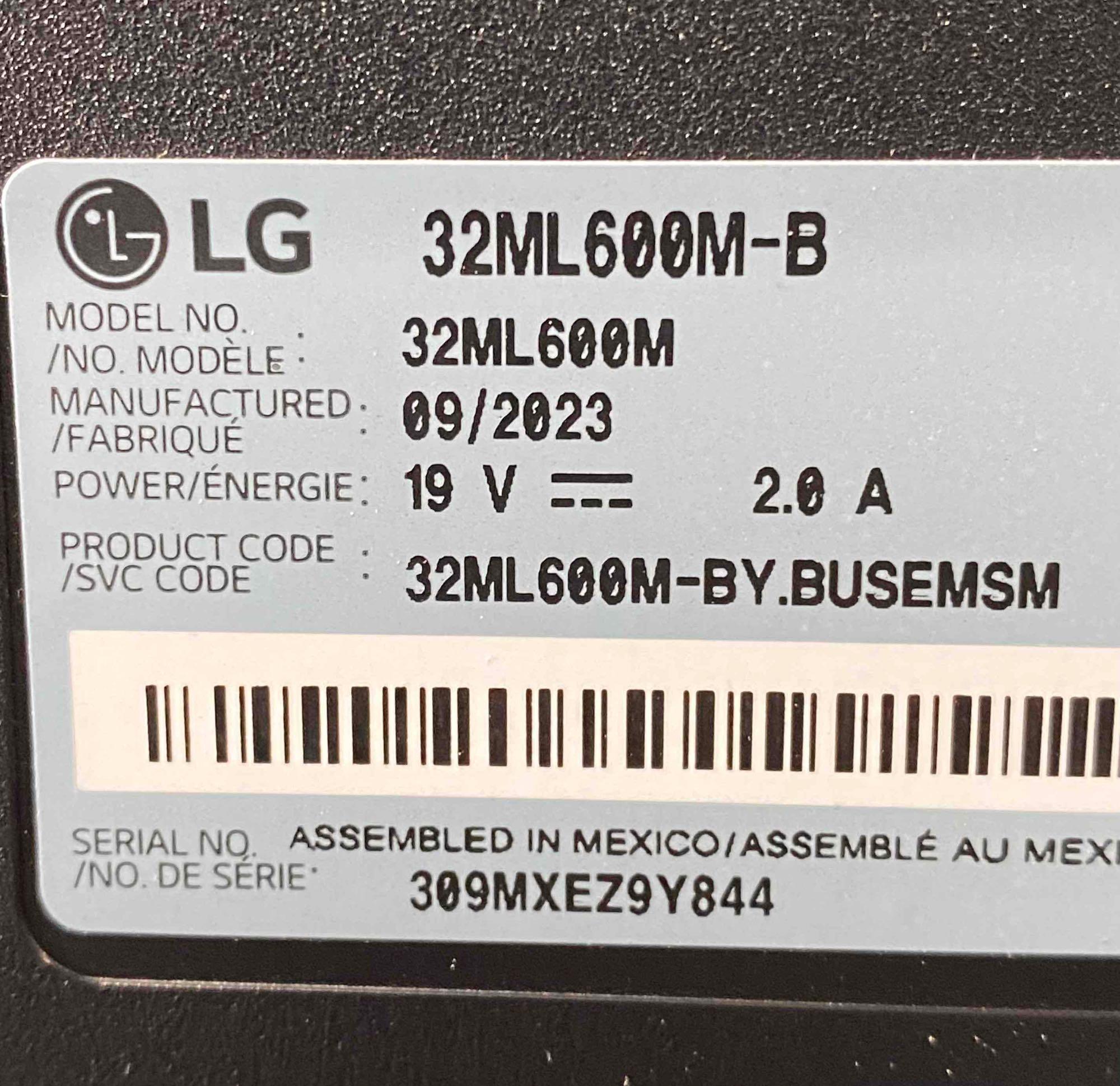 LG 32MK600M-B IPS FreeSync Monitor