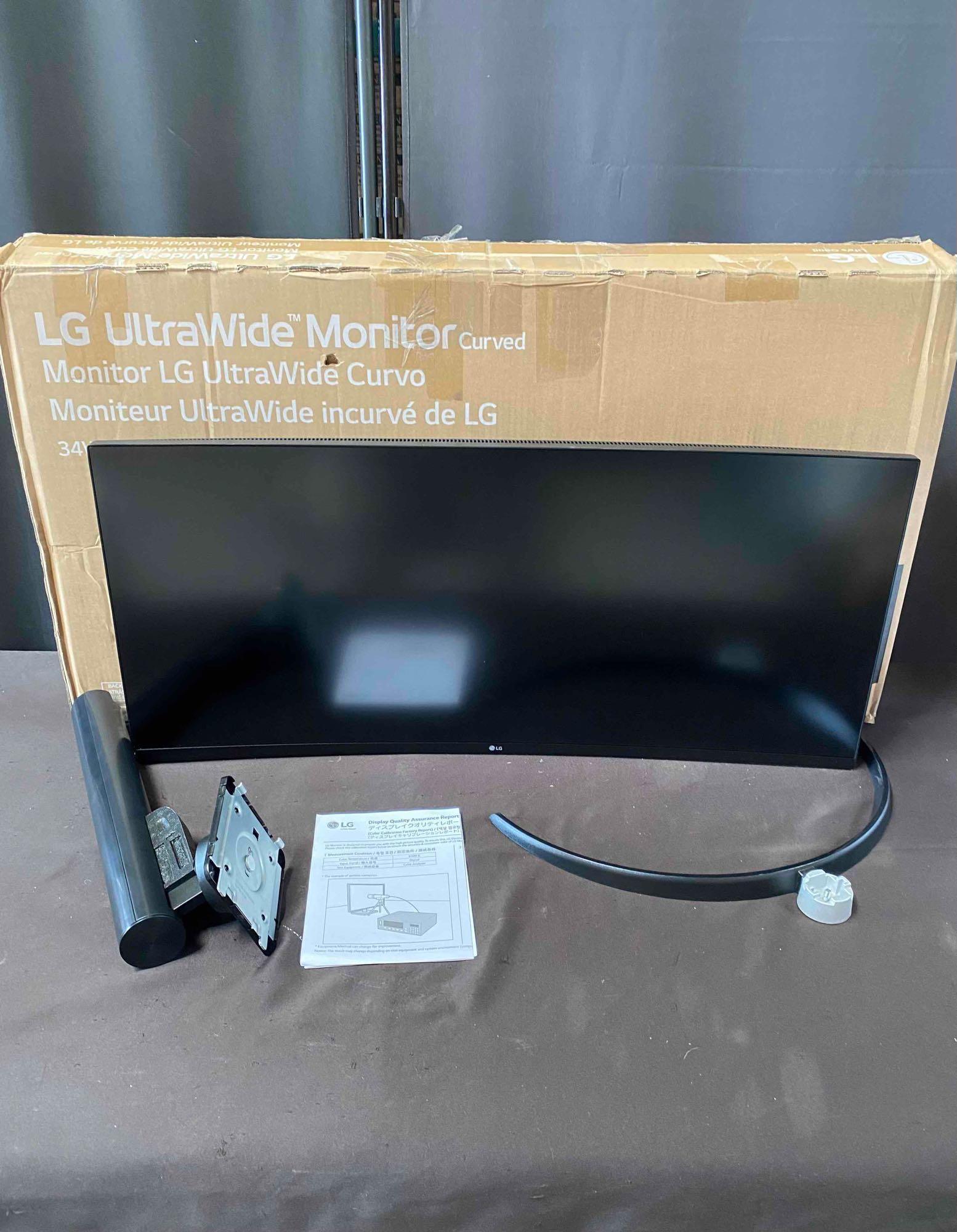 LG 34 Inch Curved UltraWide QHD IPS HDR 10 Built-In KVM Monitor
