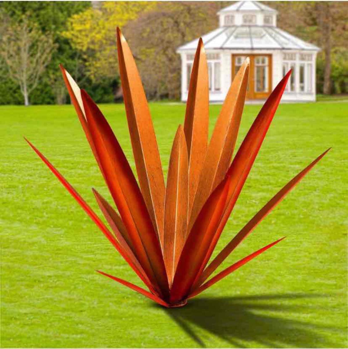 Large Leaf Thickened Metal Agave Plant Outdoor Decoration Desert Courtyard Art Plant Garden