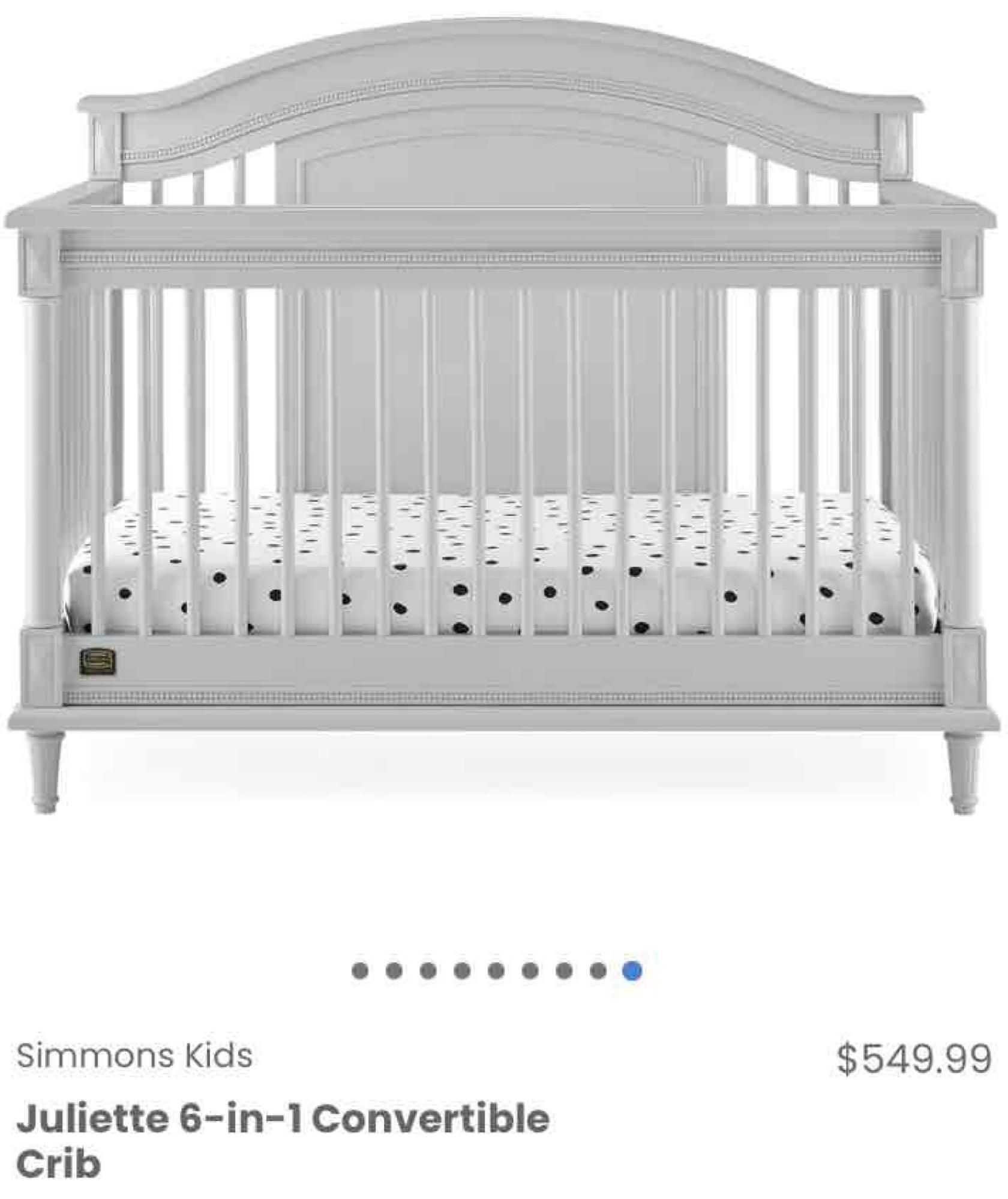 Simmons Kids Juliette 6-in-1 Convertible Crib