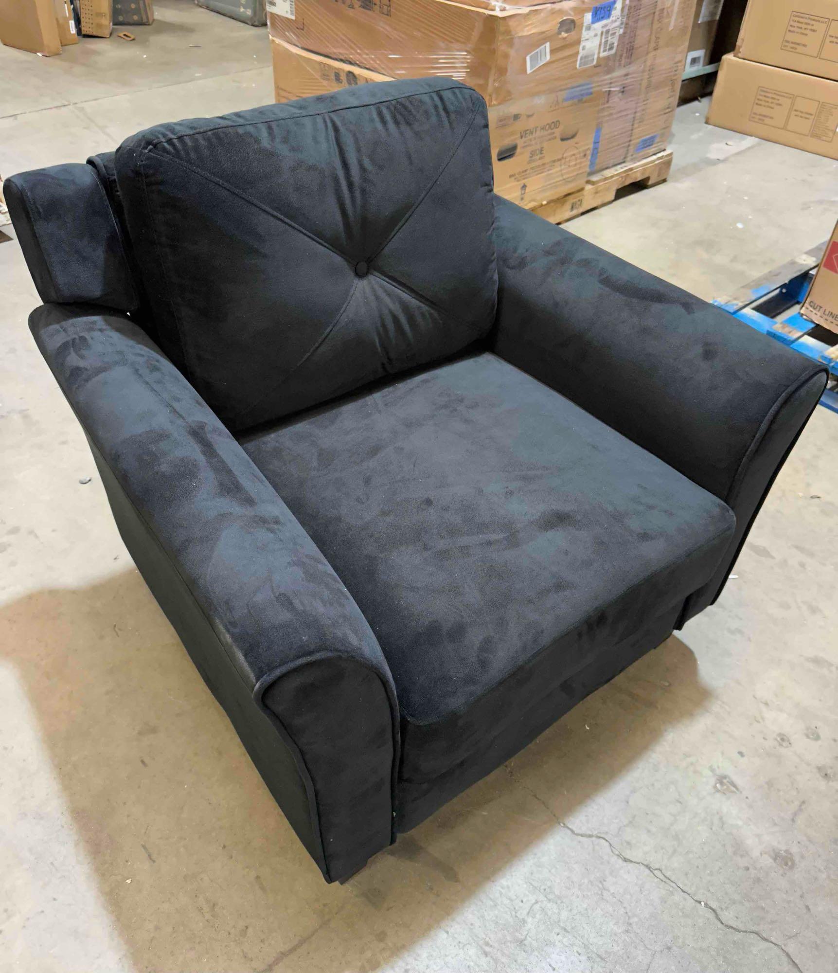 Fashionable Living Room Sofa Single Seat, Black