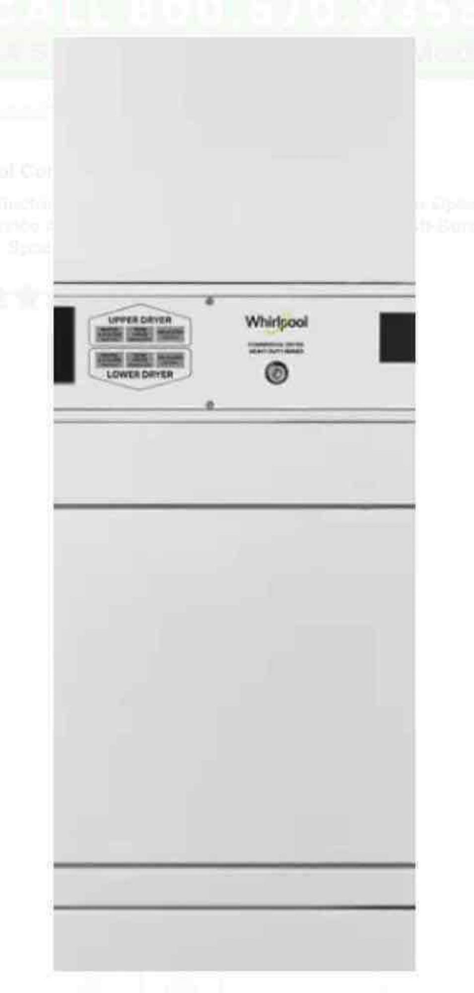 Whirlpool Commercial ELECTRIC Stack Dryer, Non-Coin