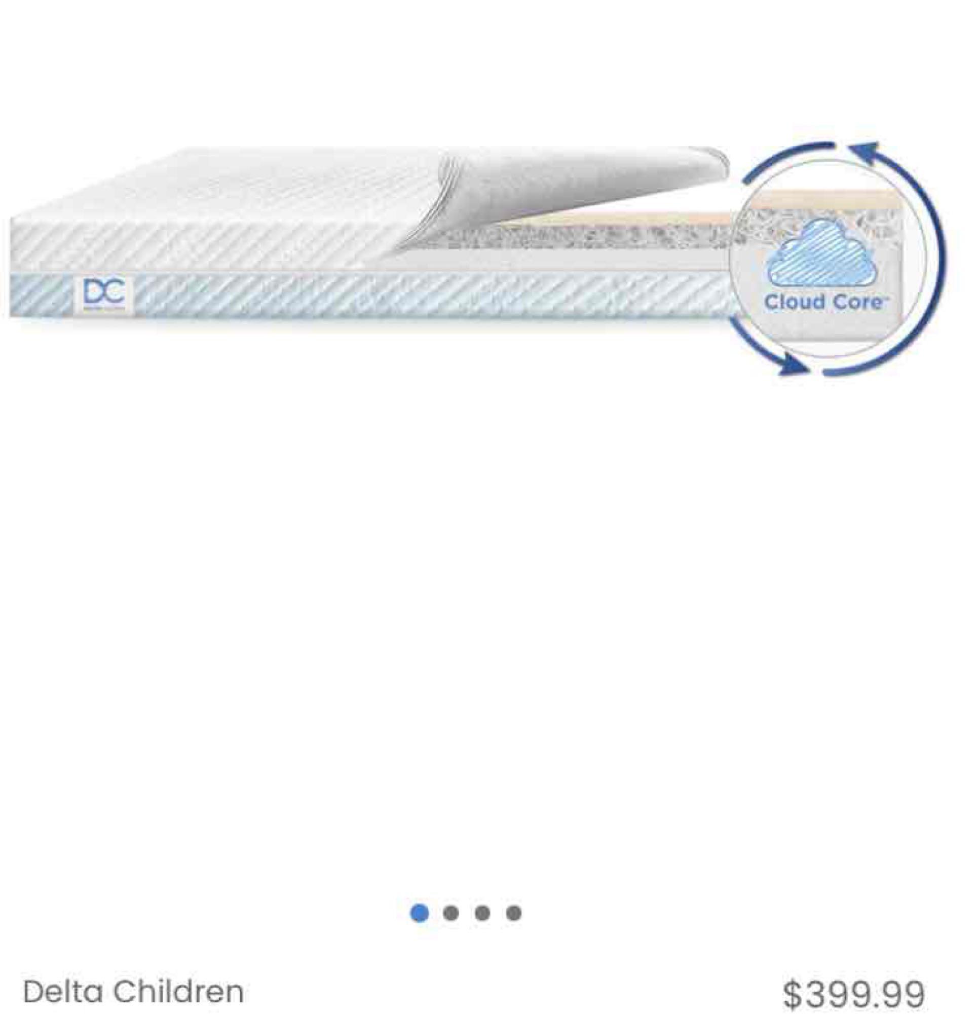 Delta Children Ionic Breathe Crib and Toddler Mattress with Cloud Core