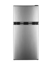 Insignia - 4.3 Cu. Ft. Mini Fridge with Top Freezer and ENERGY STAR Certification - Stainless Steel