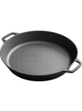Pre-Seasoned Large Cast Iron Skillet 17 Inch, Dual Handle Outdoor Camping Frying Pan, Pizza Pan, Use