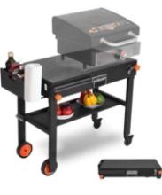 Portable Outdoor Grill Table, Folding Grill Cart Solid and Sturdy, Blackstone Griddle Stand Large