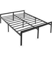 Metal Bed Frame Queen - Black Metal Platform Bed 14 Inch with Storage, Heavy Duty Easy Assembly No