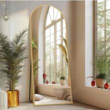 Sweetcrispy Arched Full Length Mirror 64"x21" Full Body Mirror Floor Mirror Standing Hanging or
