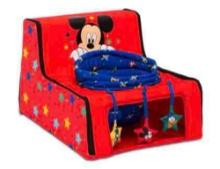 Delta Children Mickey Mouse Sit N Play Portable Activity Seat for Babies