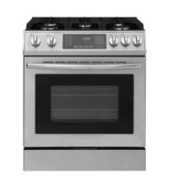 Insignia - 4.8 Cu. Ft. Slide-In Gas Convection Range with Self Clean and Air Fry - Stainless Steel