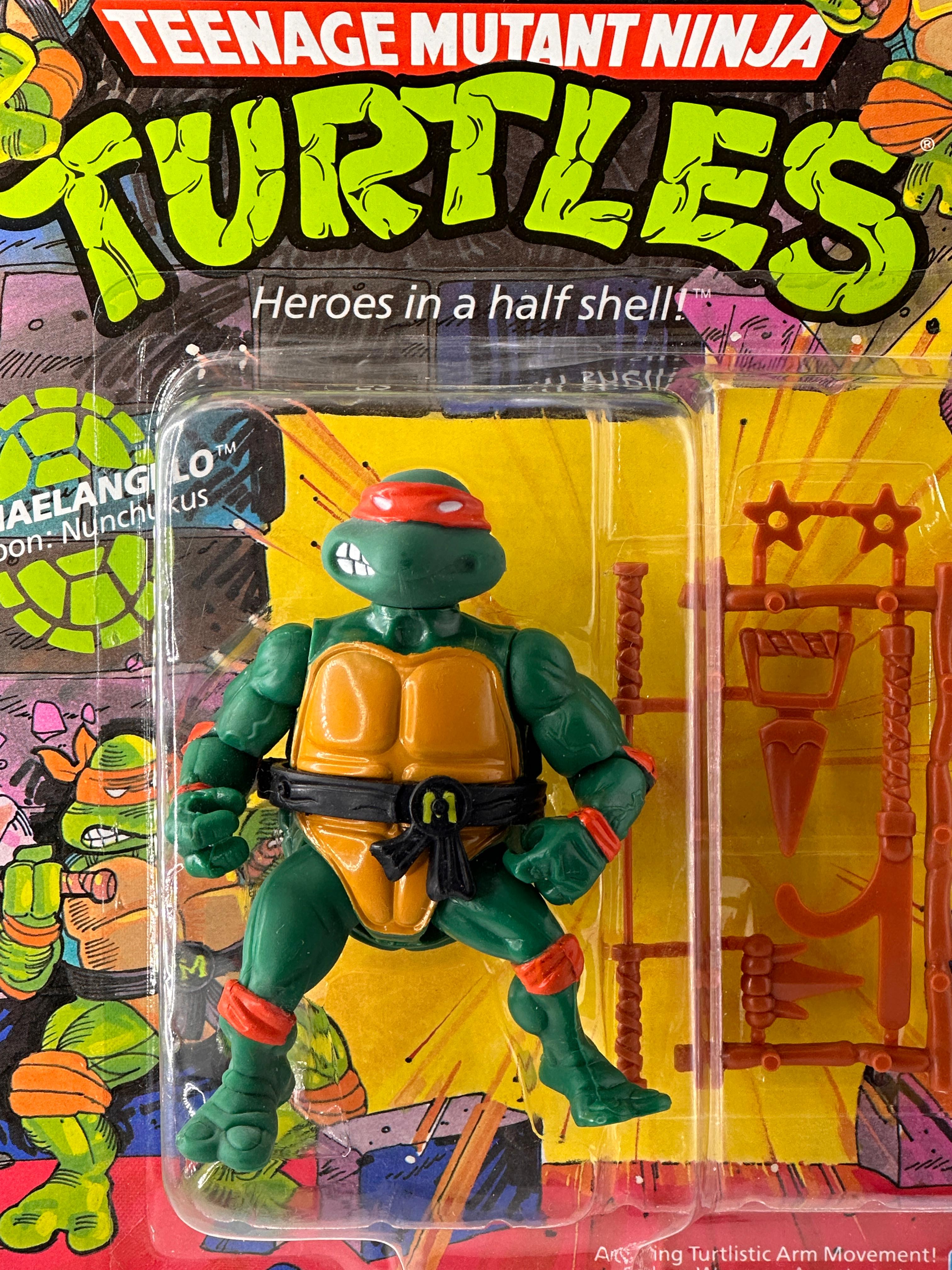 1988 TMNT/Teenage Mutant Ninja Turtles Playmates Michaelangelo Action Figure