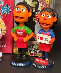 Assorted Grocery Outlet Bobbleheads