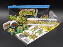 Assortment of Vintage TMNT/Teenage Mutant Ninja Turtles Collectible School Supplies