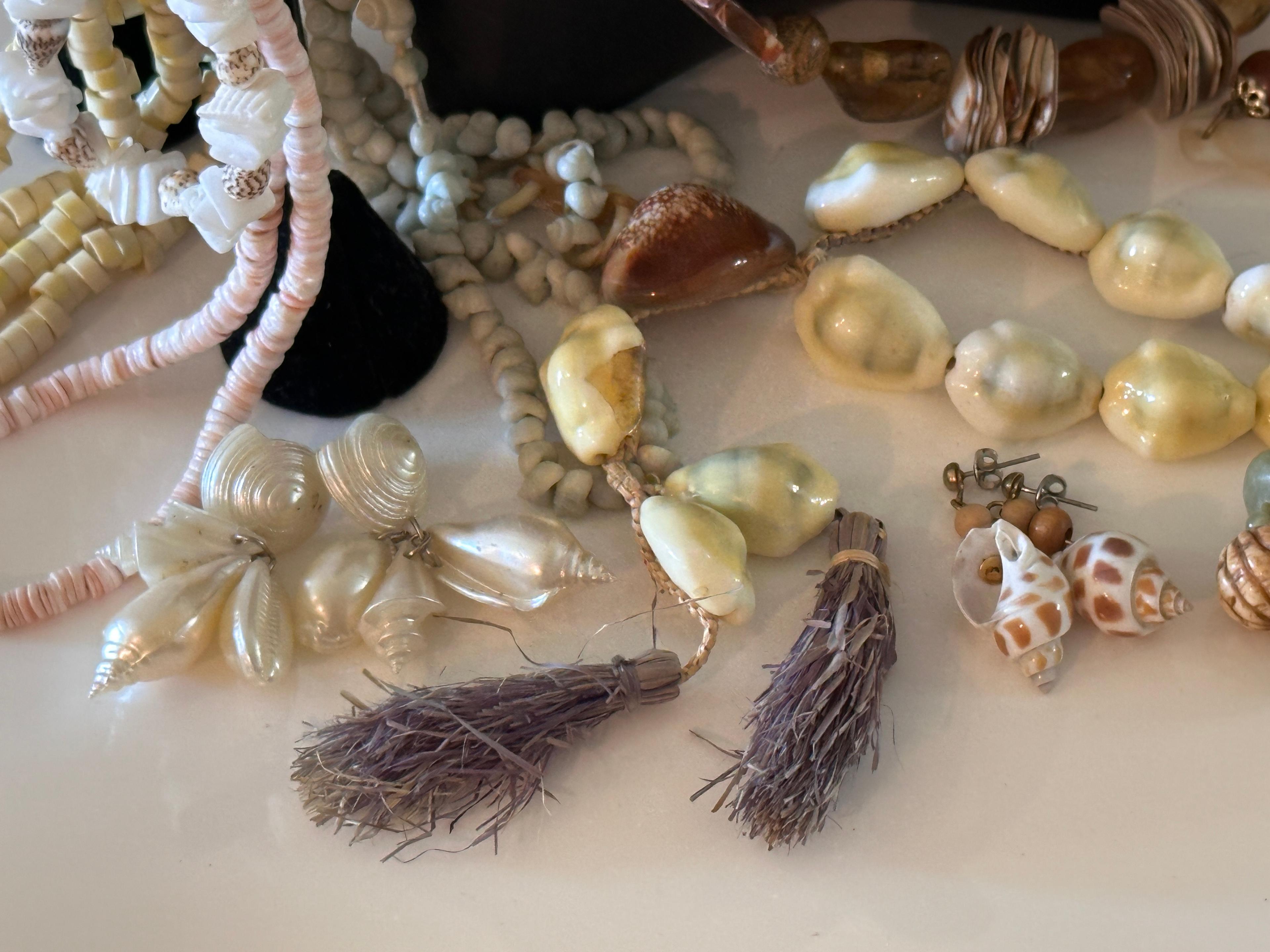 Women's Sea Shell Necklaces, Earrings and Bracelet Assortment