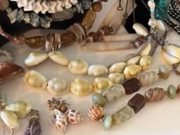 Women's Sea Shell Necklaces, Earrings and Bracelet Assortment