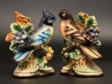 Vintage Porcelain Robin and Blue Jay Figurines