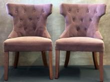 Set of 2 Purple Hourglass Dining Chairs