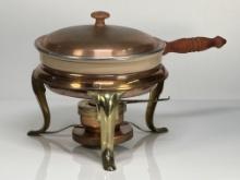 Vintage Copper and Brass Chafing Dish