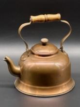 Copper Tea Kettle with Wooden Handle (Made in Portugal)