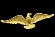 Gold Toned Wall Hanging Eagle