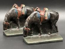 Grazing Horse Cast Iron Bookends