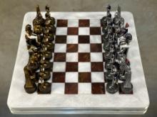 Egyptian Chess Set With Marble Chess Board