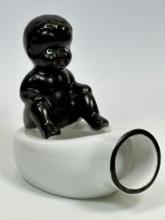 Black Americana Baby on Bed Pan (Occupied Japan)