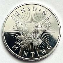 Sunshine Minting 1/2 ozt .999 Fine Silver Round