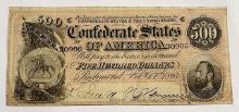 1864 U.S. Confederate States of America $500 Note