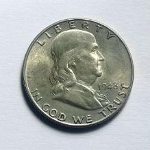 1948-D Franklin Silver Half Dollar XF