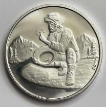 Panning Prospector Divisible 1 ozt .999 Fine Silver Round