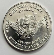 1981 Silver Trade Unit American Eagle 1 ozt .999 Fine Silver Round